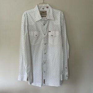 Rafter C Cowboy Collection XXX Men’s Western Shirt Pearl Snaps White PERFECT